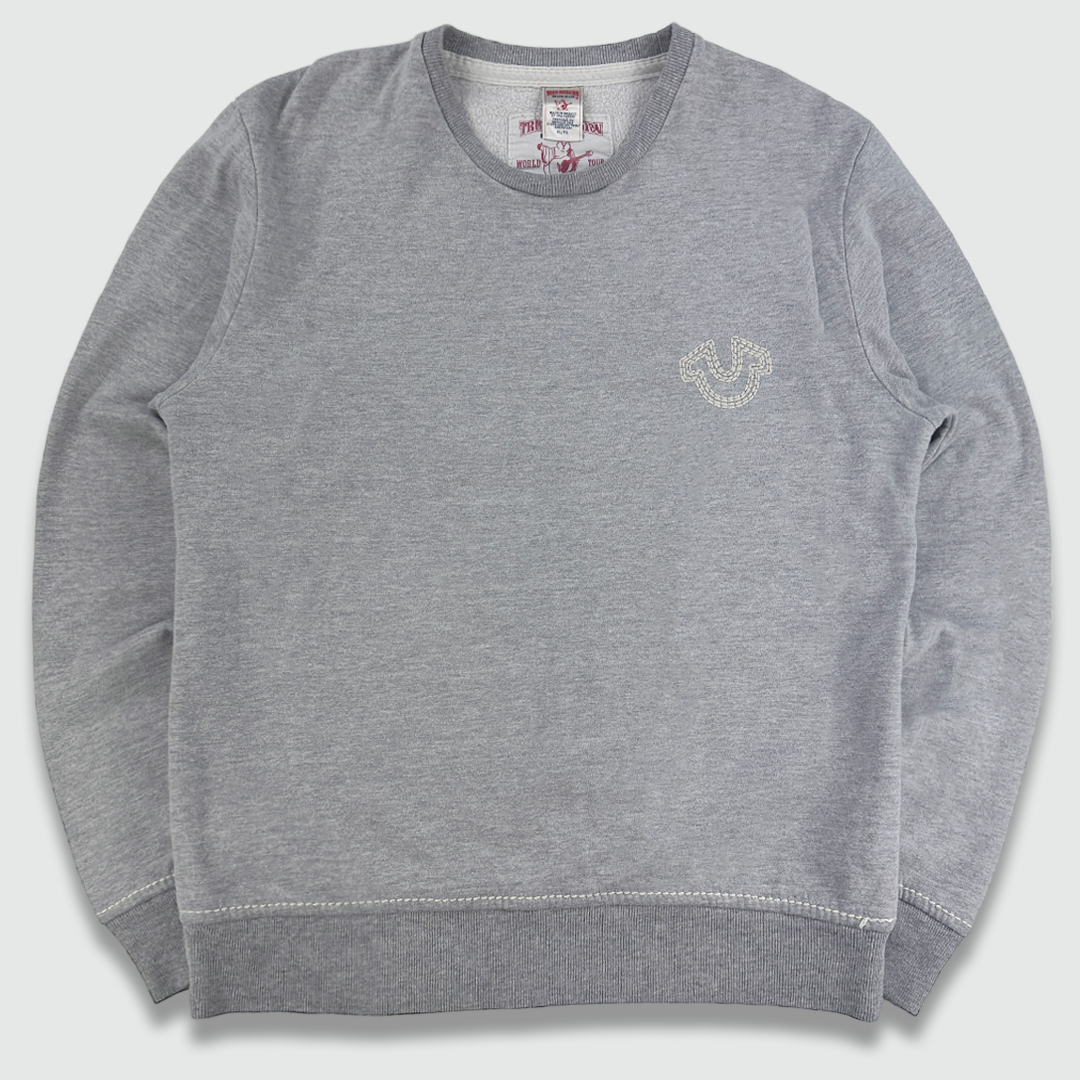 True religion metal clearance logo sweatshirt