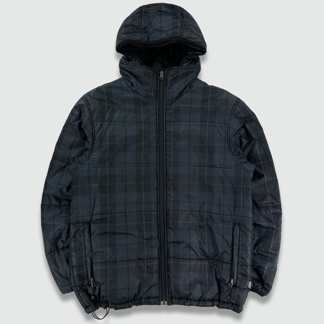 stussy plaid hooded jacket - アウター