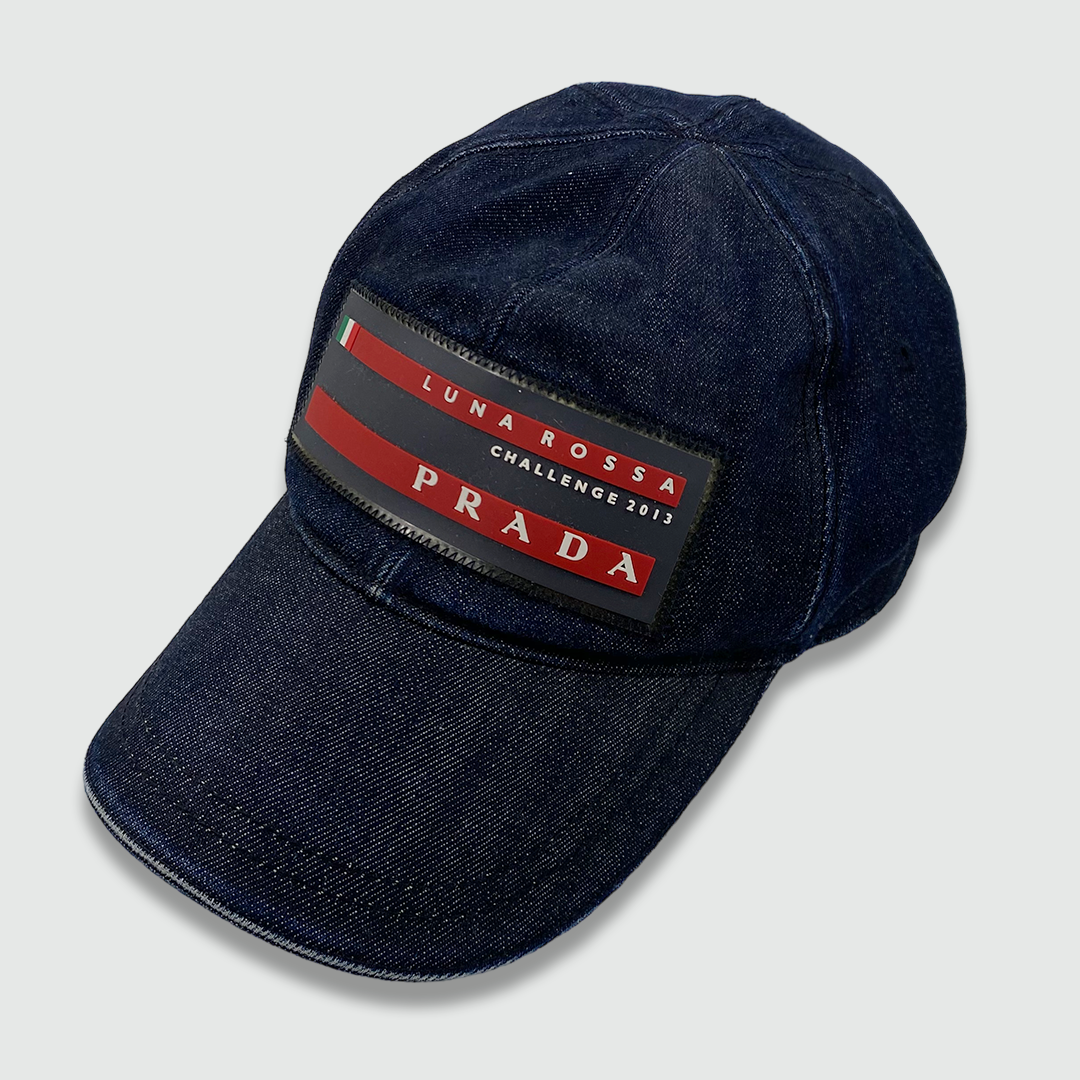Prada Luna Rossa Denim Cap – PASTDOWN Prada Luna Rossa Denim Cap – PASTDOWN