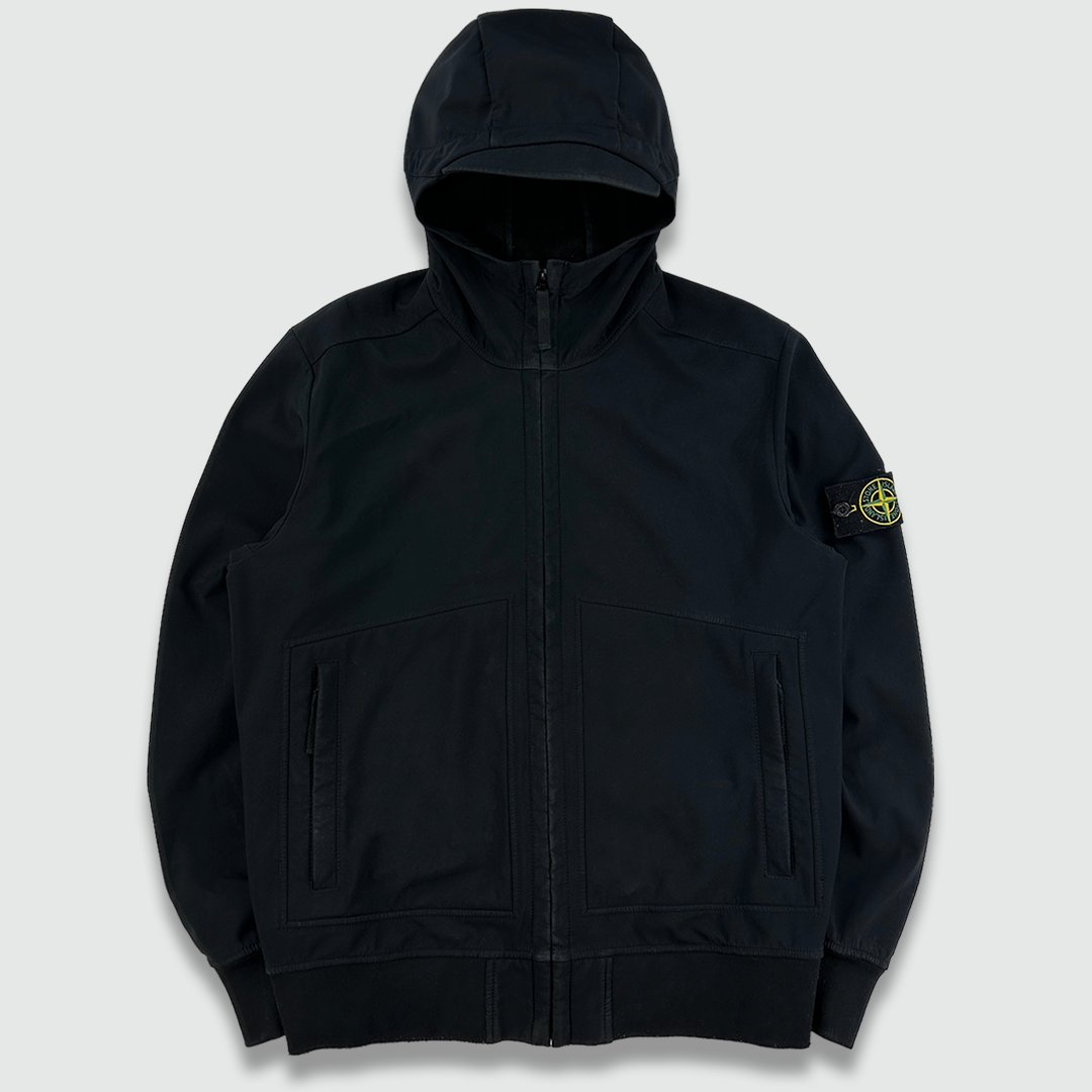 Stone island soft shell jacket black shop