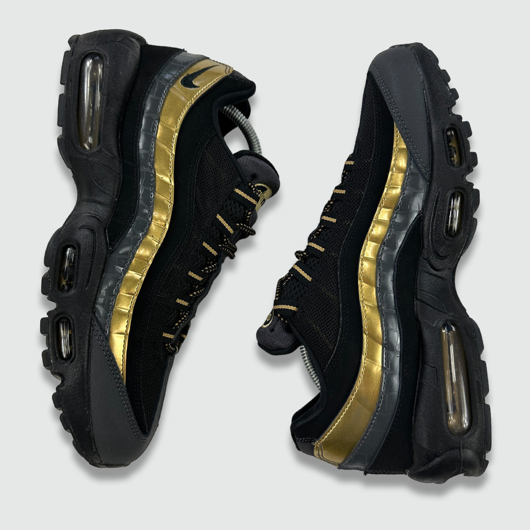 Nike Air Max 95 Black Metallic Gold UK 8.5