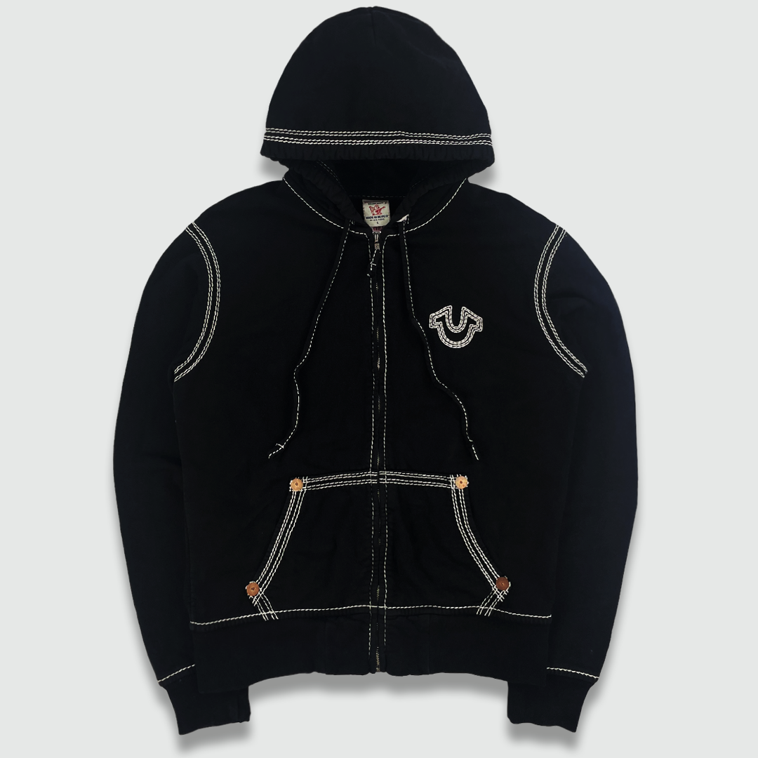 True religion double stitch hoodie best sale