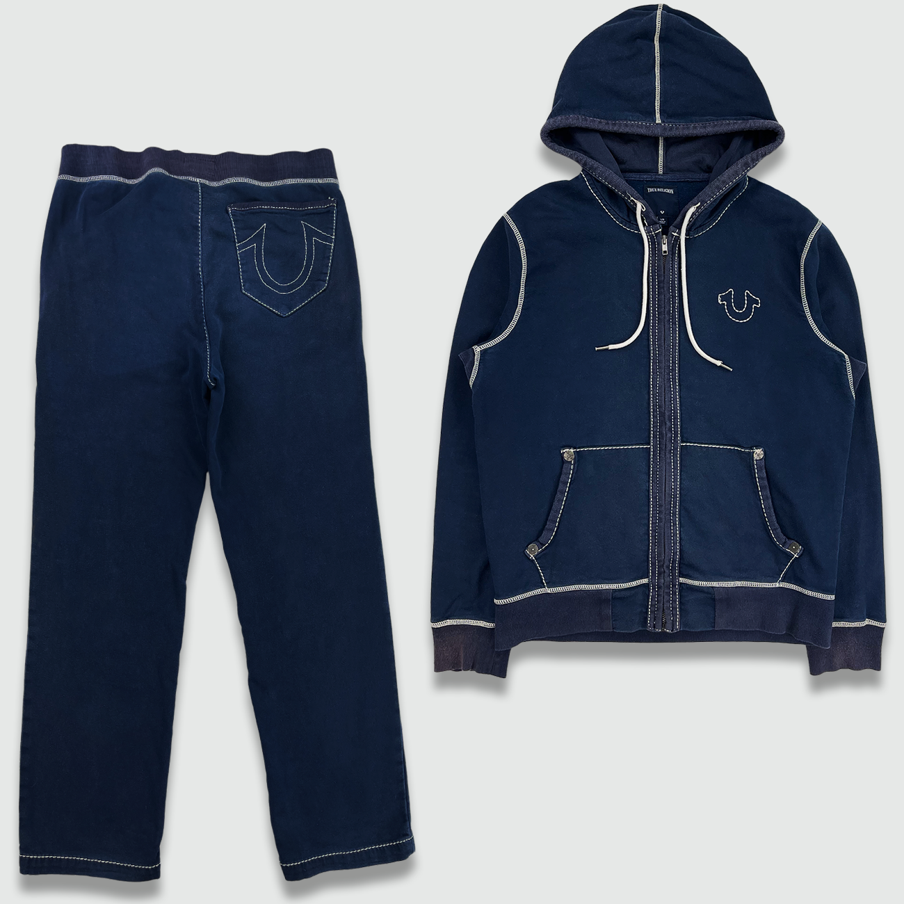 True Religion Big Stitch Tracksuit L