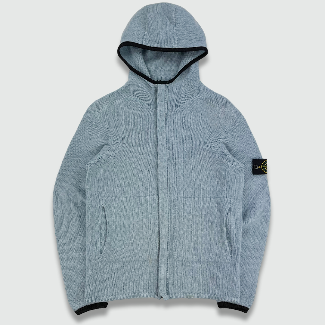 STONE  2004年製 ニット　フーディ　ストーンアイランド AW 2004 Stone Island Knit Hoodie (S) – PASTDOWN