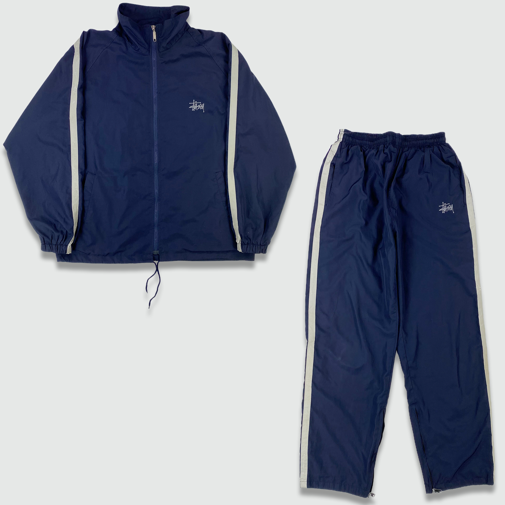 STUSSY SPORT ジャージ上下セット ネイビー Stussy Sport Tracksuit (L) – PASTDOWN