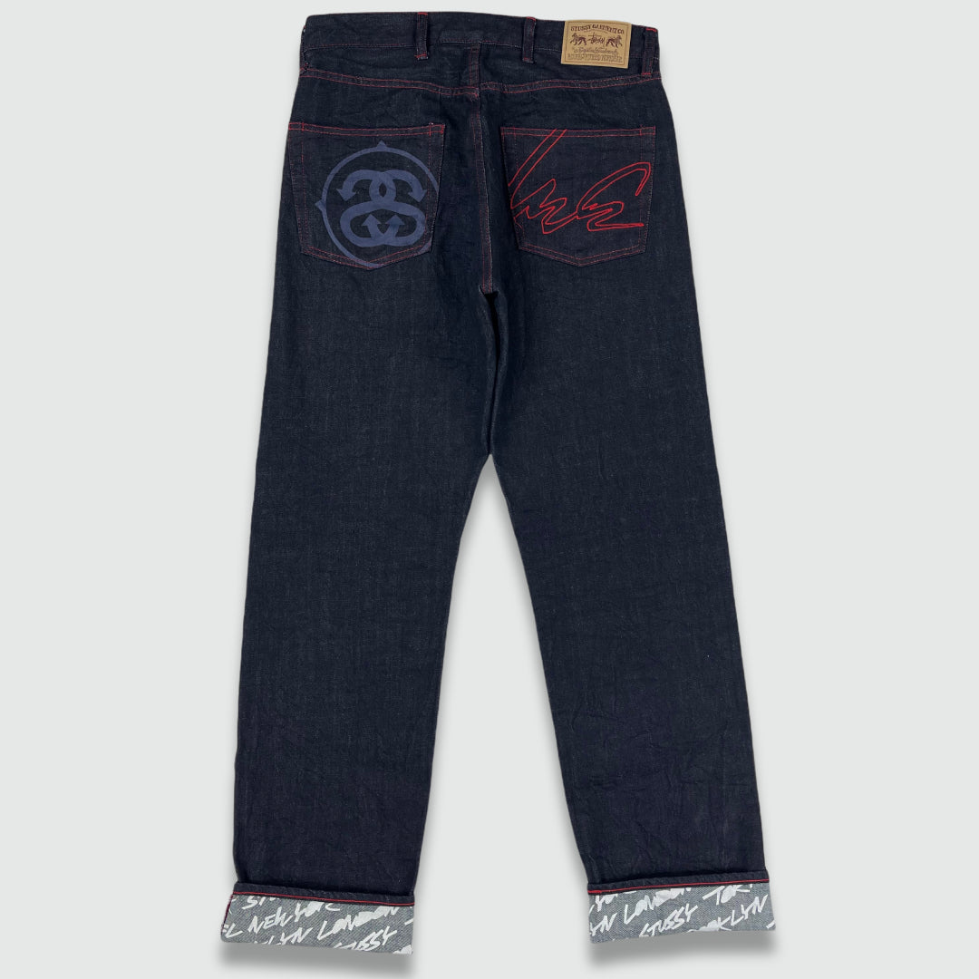 限定品 FUTURA STUSSY コラボ デニム パンツ ストレート　w36 Stussy x Futura Jeans (W32 L33) – PASTDOWN