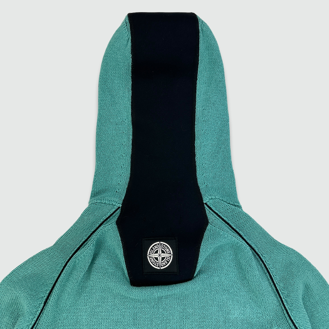 SS 2005 Stone Island Knit Neoprene Hoodie (XL)