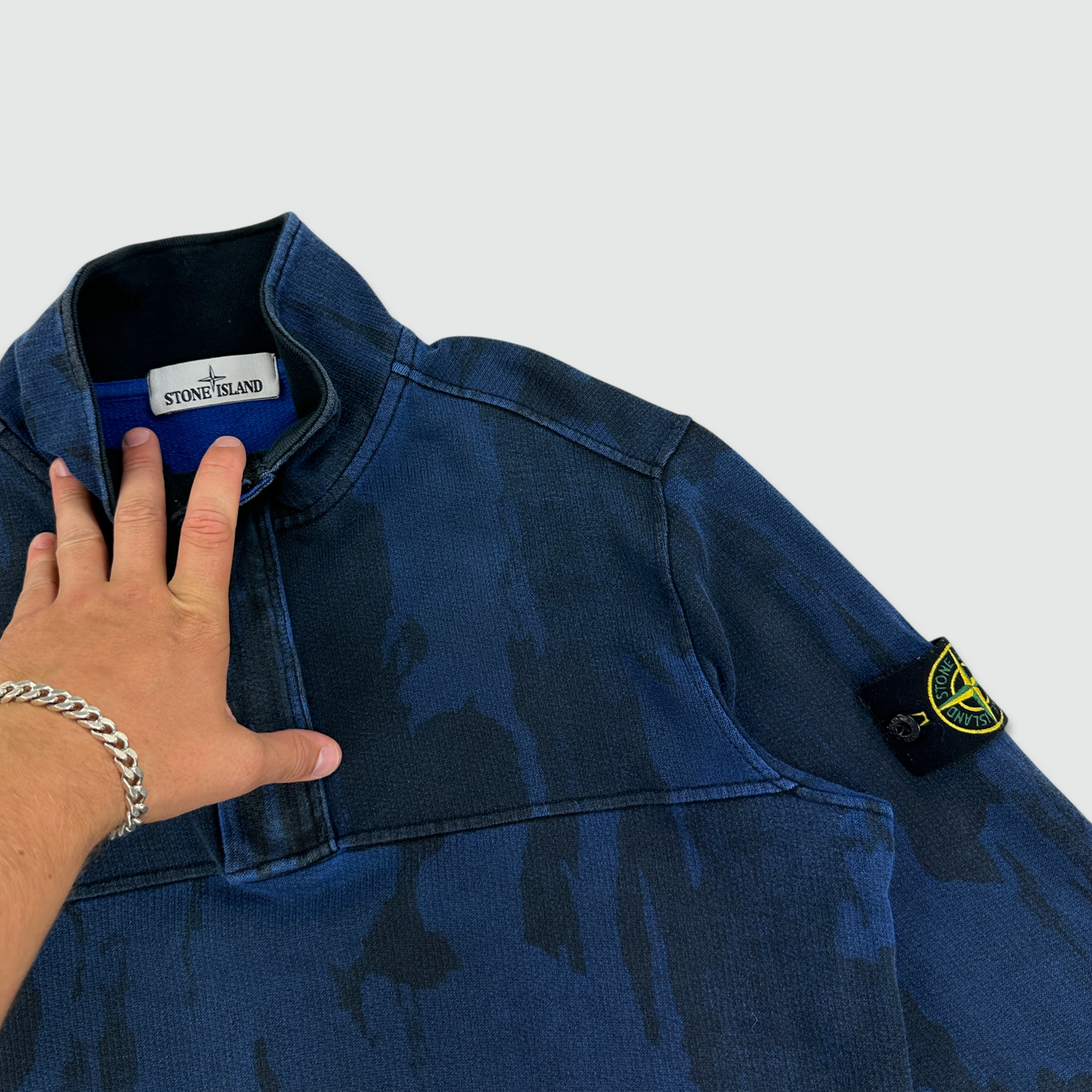 SS 2015 Stone Island Camo Quarter Zip (L)