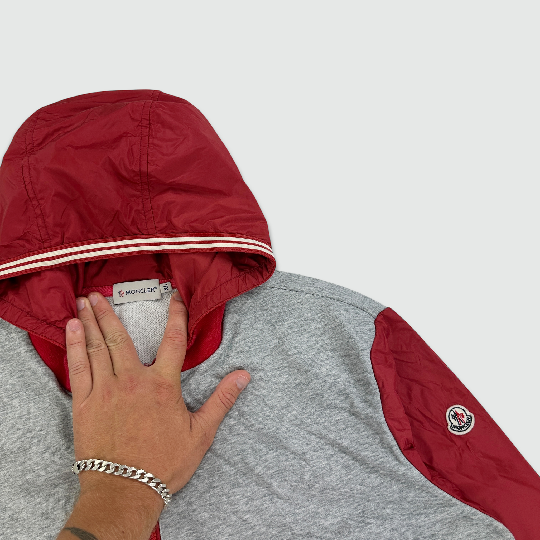 Moncler Double Zip Nylon Hoodie (L/XL)