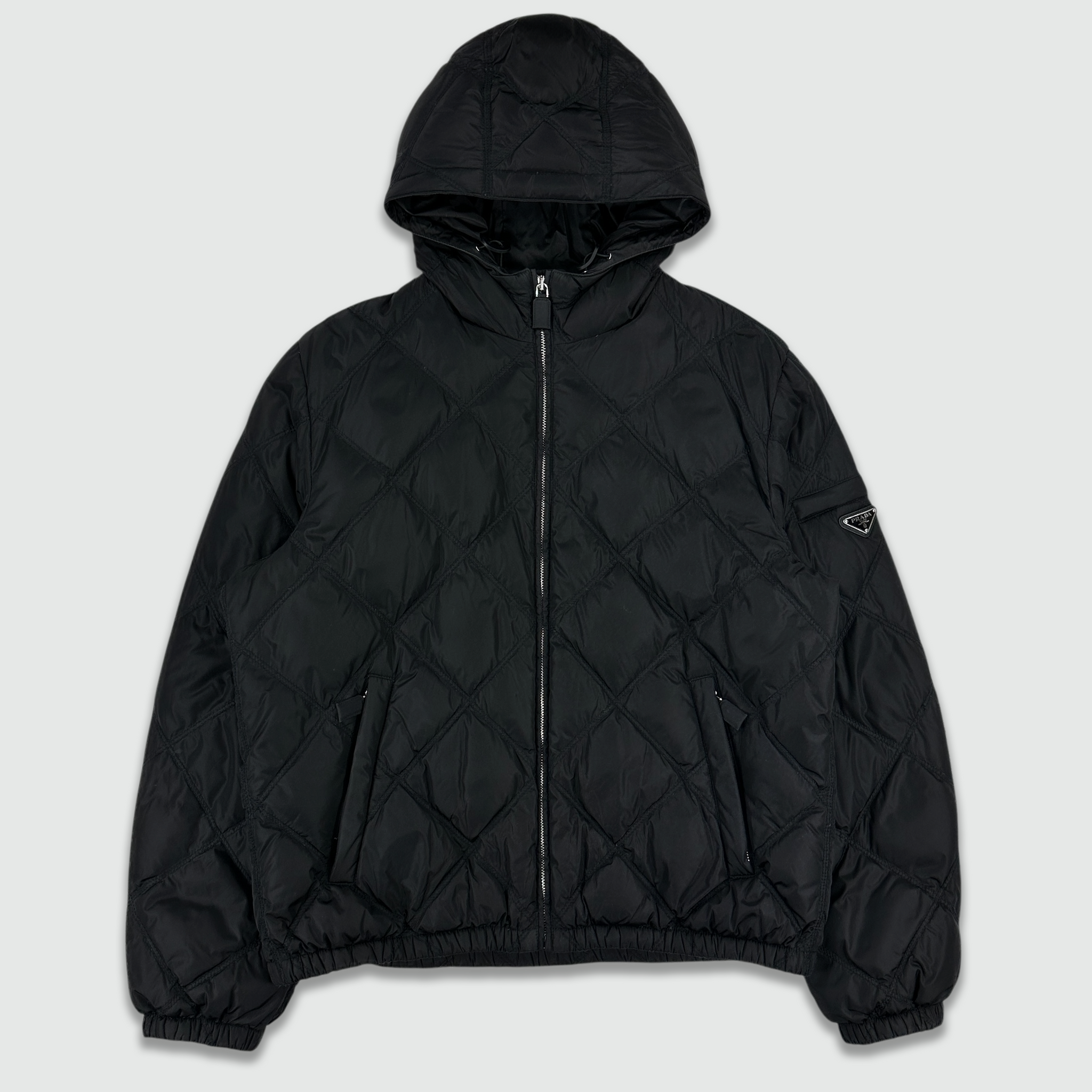 Prada Nylon Diamond Puffer (L)