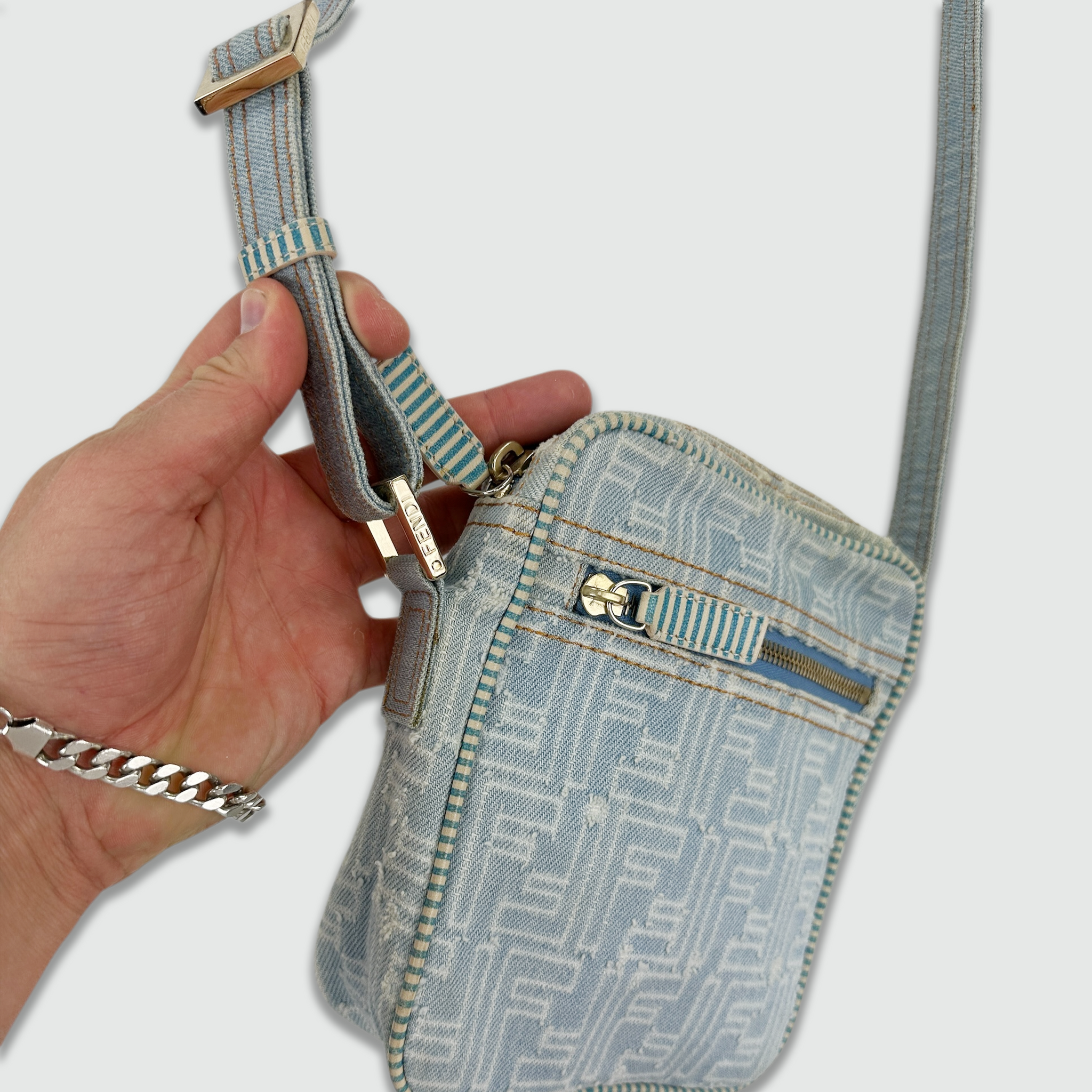 Fendi Denim Side Bag