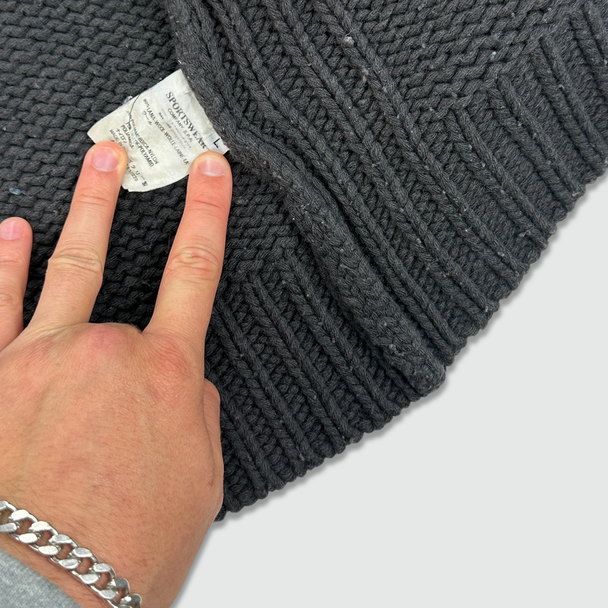 AW 2002 Stone Island Knit Hoodie (L)