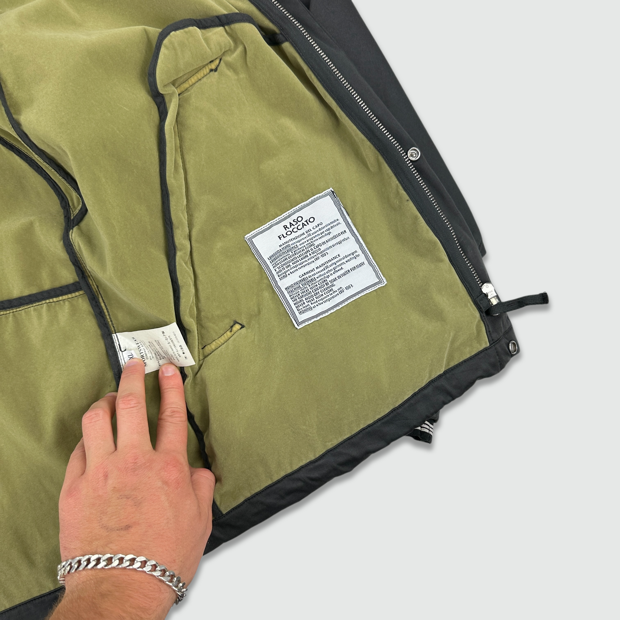 AW 2005 Stone Island Raso Floccato Jacket (XL)