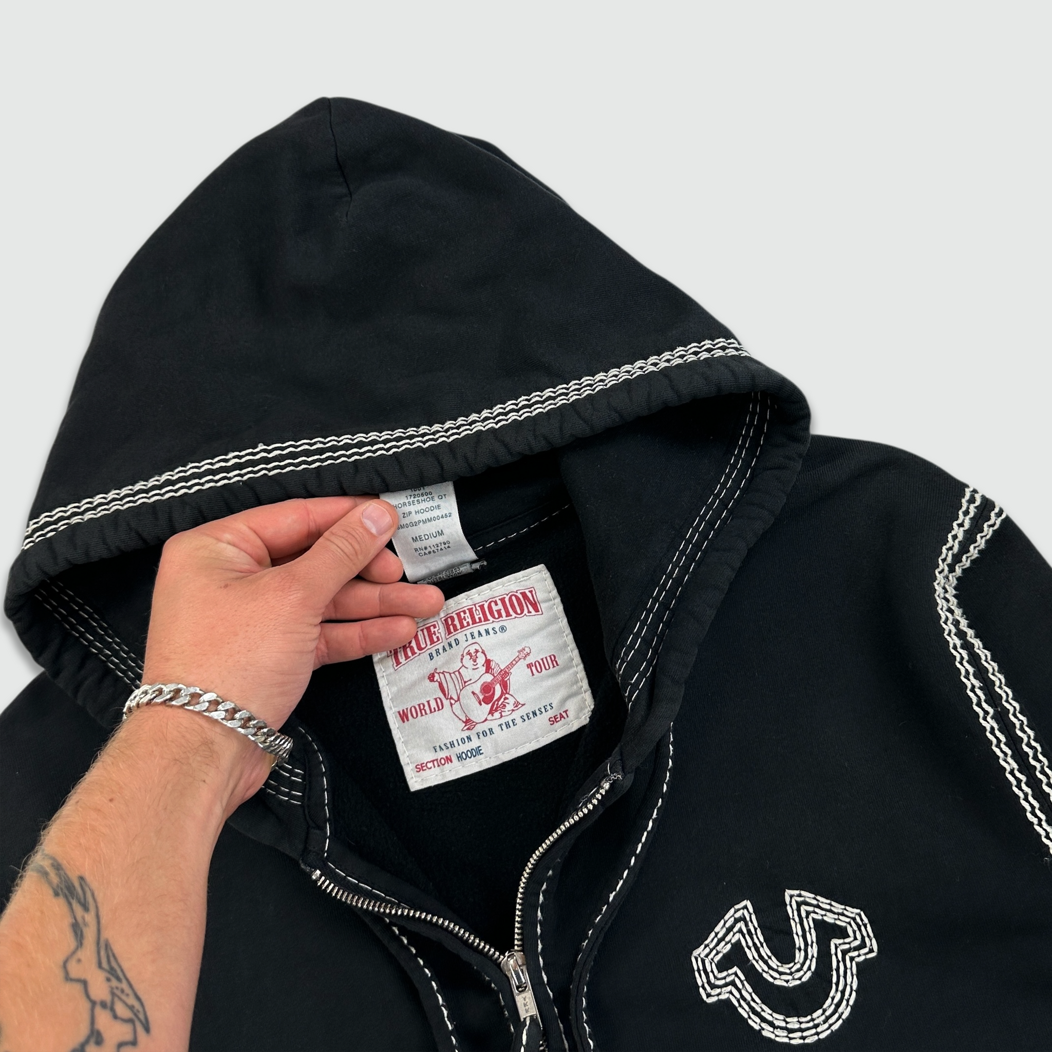 True Religion Big Stitch Hoodie (M)