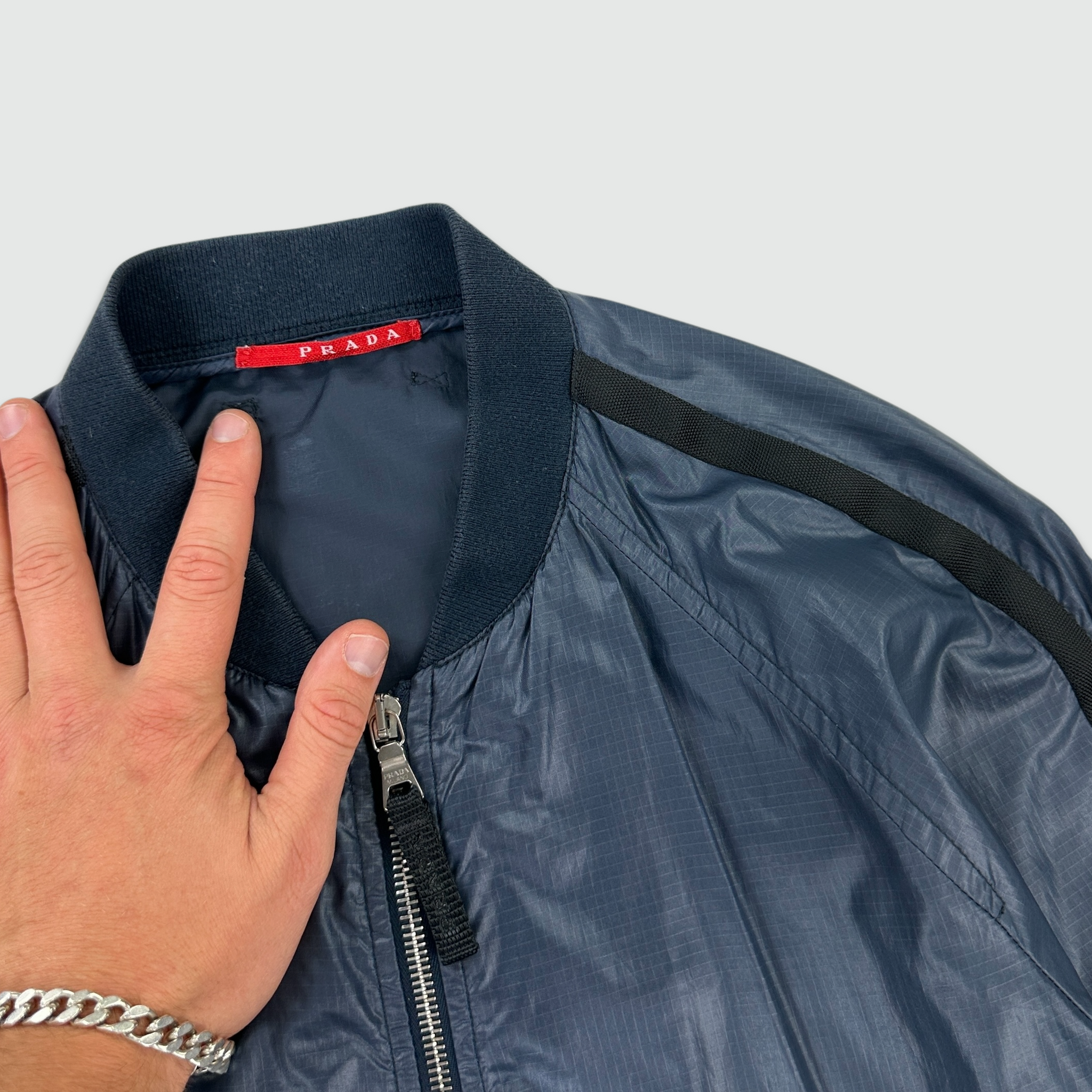Prada Sport Nylon Ripstop Bomber Jacket (M)