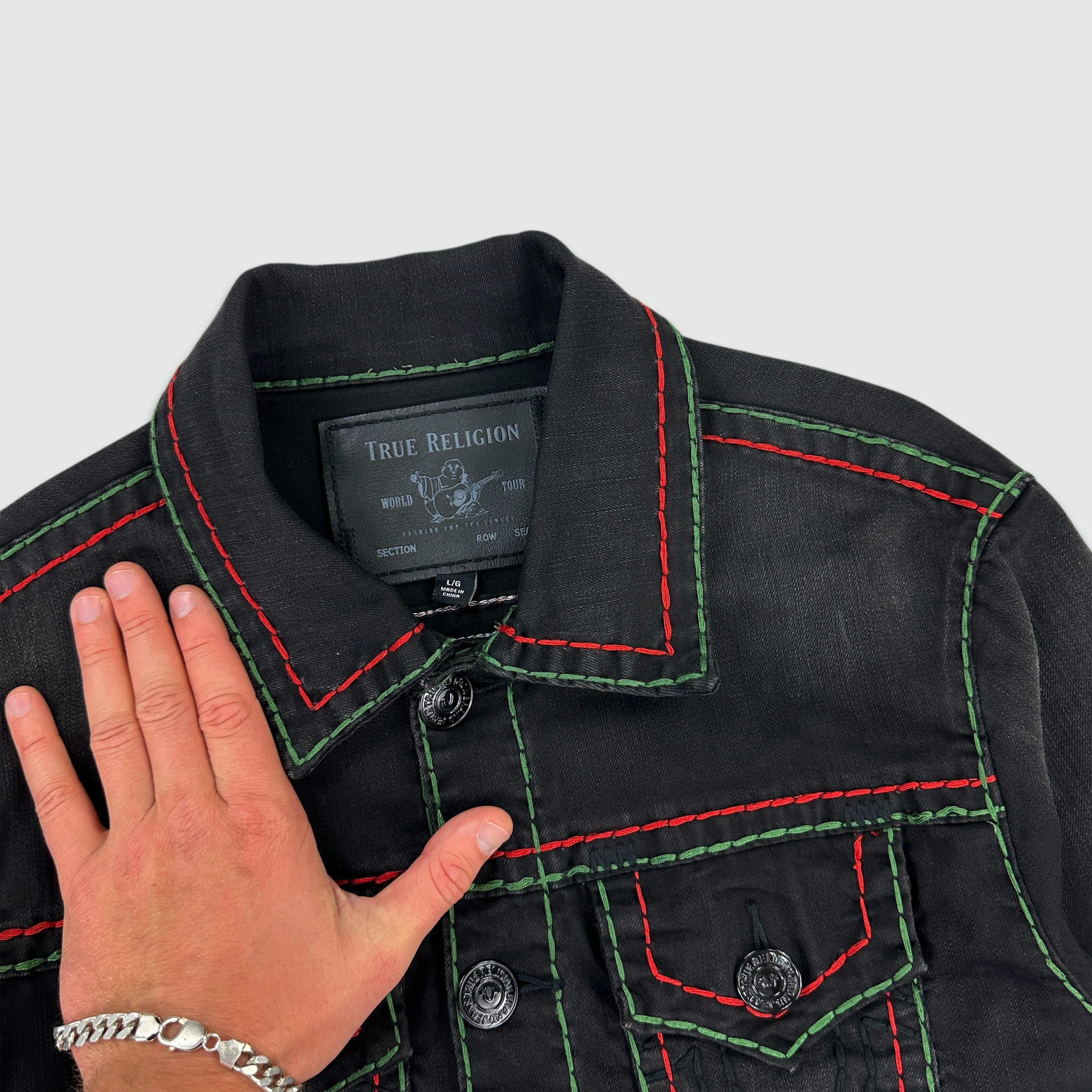 True Religion Big Stitch Denim Jacket (L)