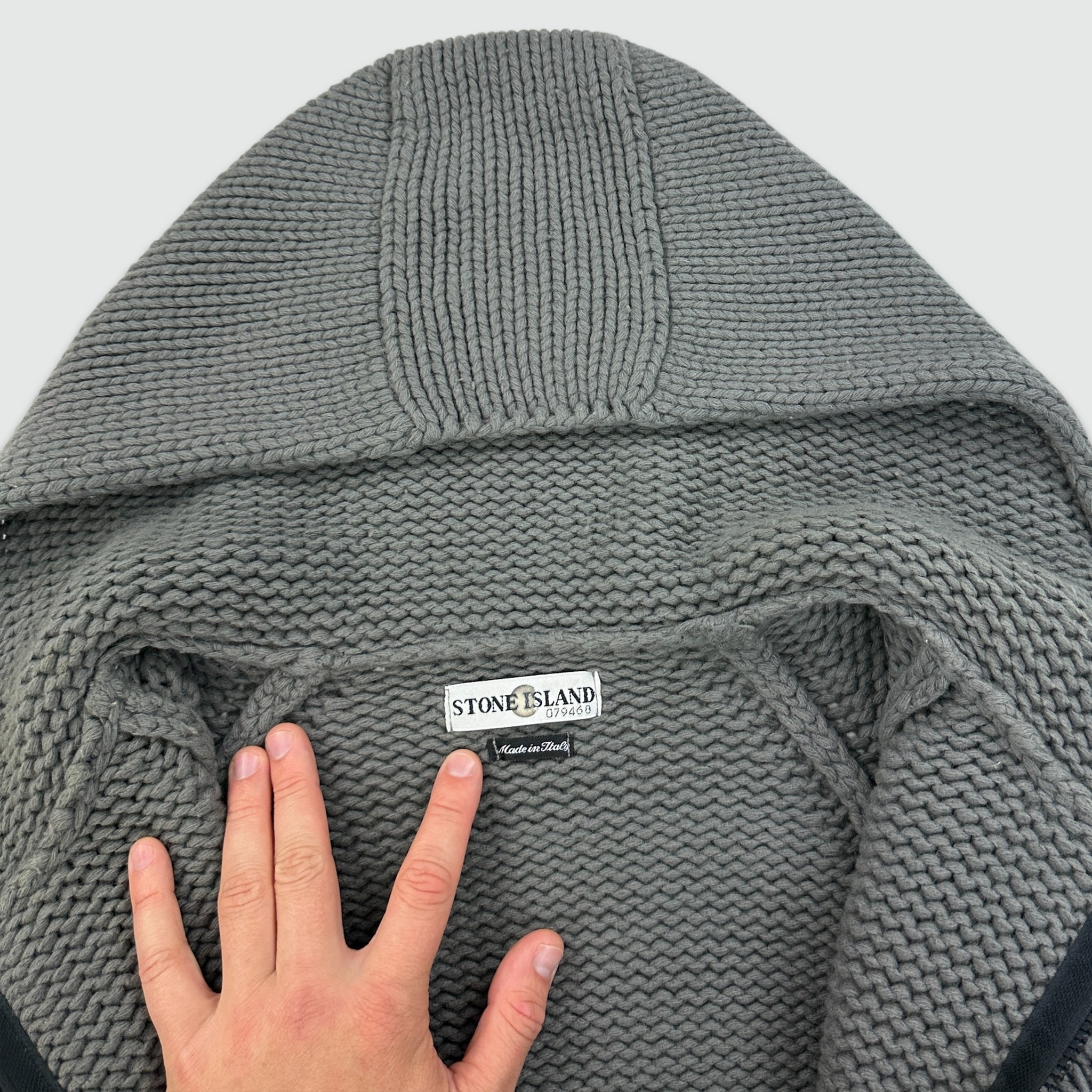 AW 2000 Stone Island Knit Hoodie (M)