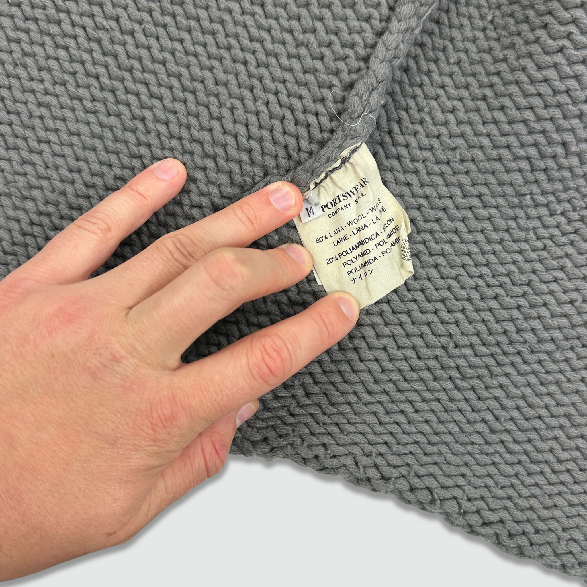 AW 2000 Stone Island Knit Hoodie (M)