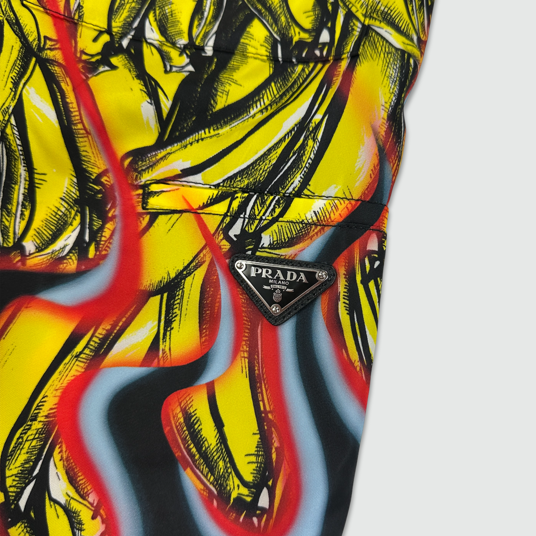 Prada Nylon Flame Shorts (L)