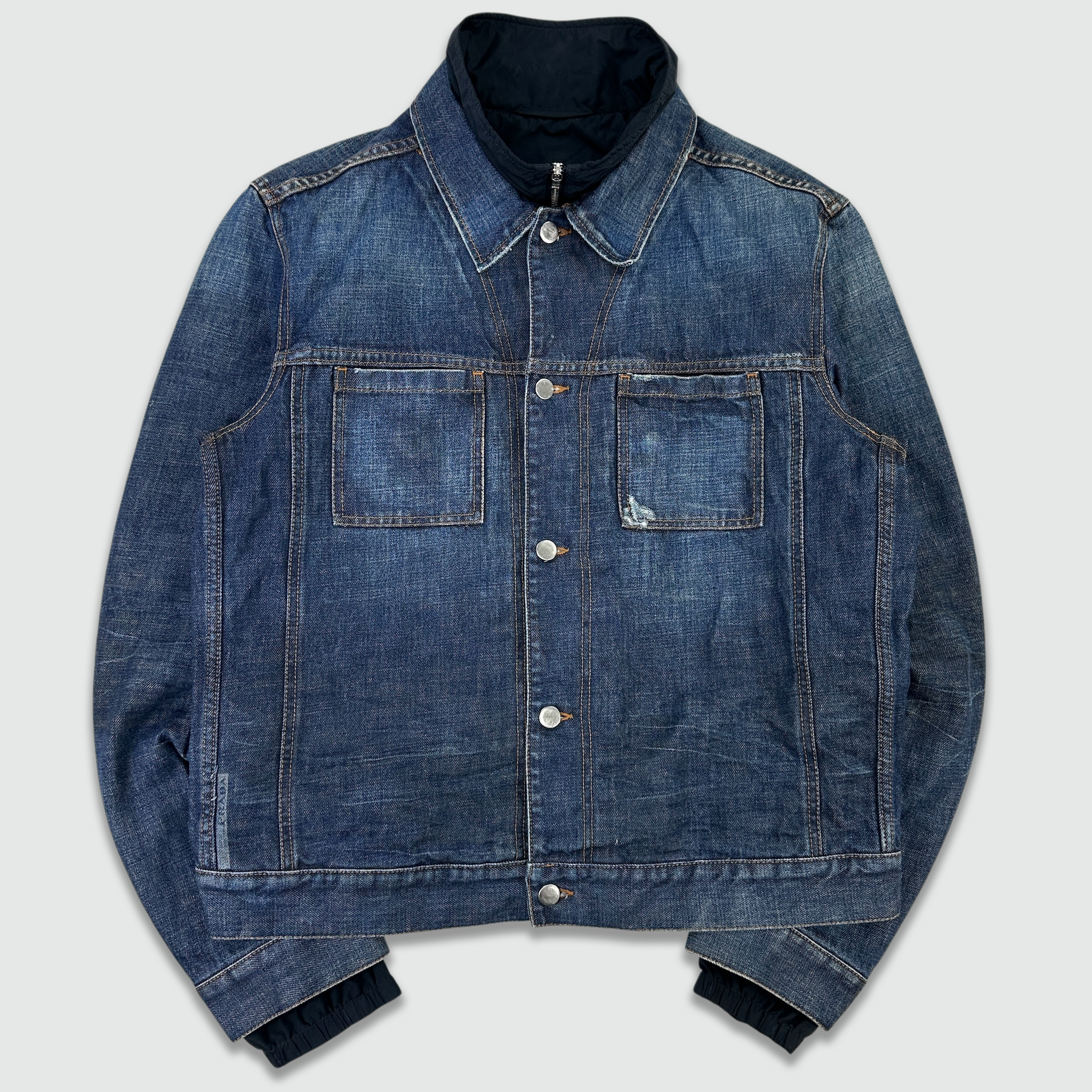 Prada Nylon Lined Denim Jacket (L)