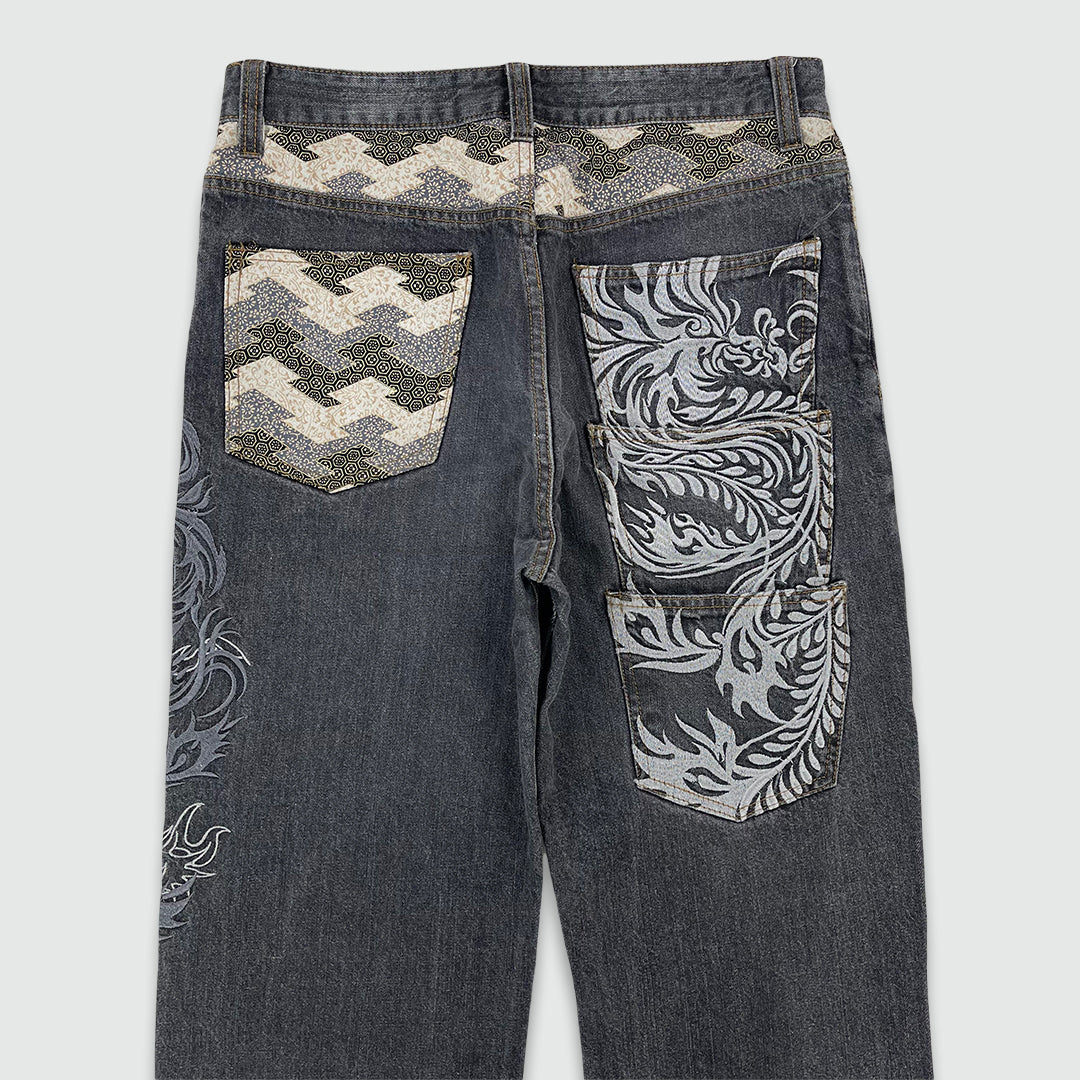 Dragon Embroidered Jeans (W32 L33)