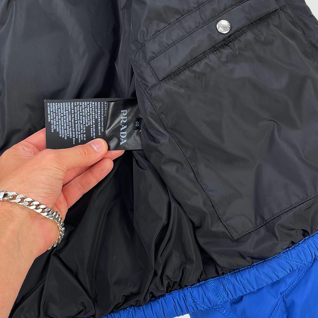 Prada Nylon Diamond Stitch Puffer Jacket (S)