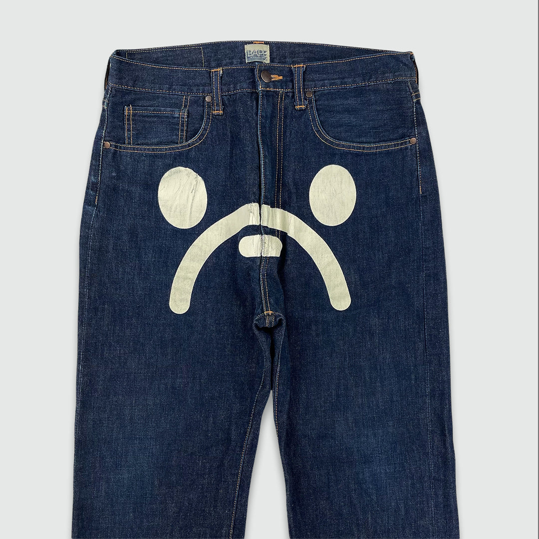Bape Sad Face Jeans (W32 L32)