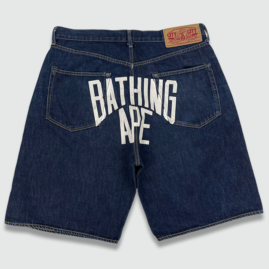 Bape 'Bathing Ape' Denim Shorts (W34)