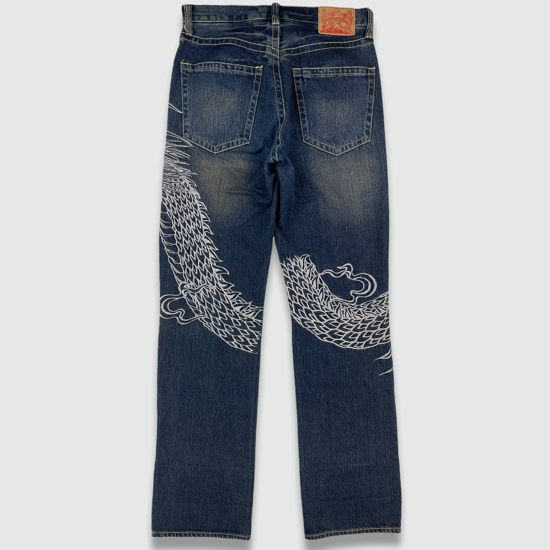 Dragon Embroidered Jeans (W31 L32)
