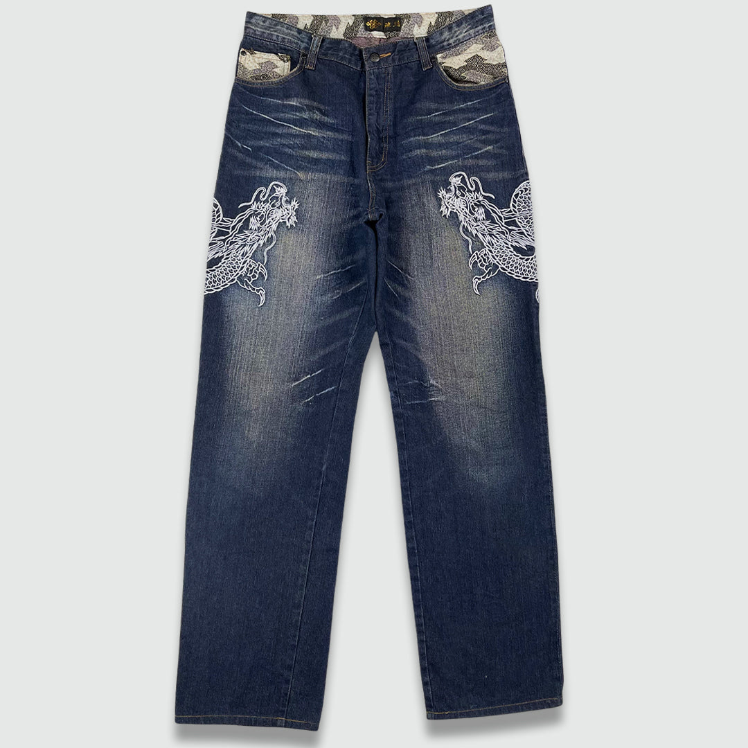 Dragon Embroidered Jeans (W33 L33)
