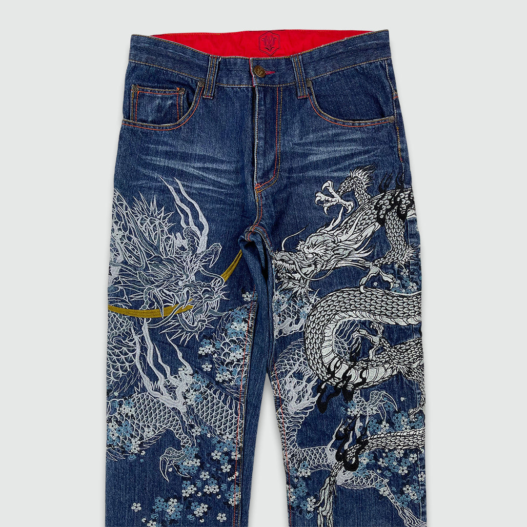 Dragon Embroidered Jeans (W32 L33)