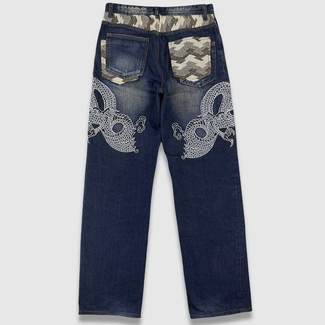 Dragon Embroidered Jeans (W33 L33)