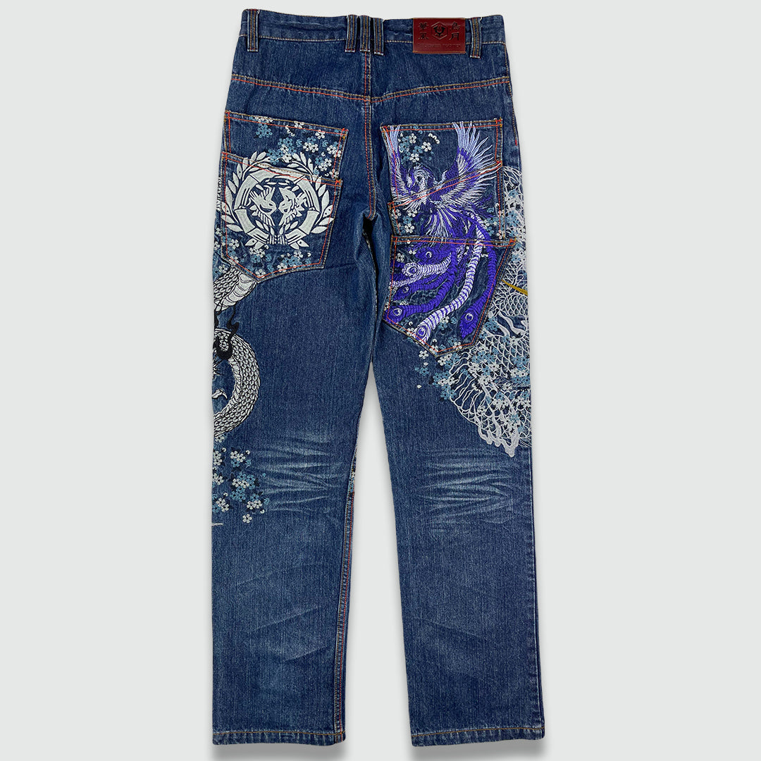 Dragon Embroidered Jeans (W32 L33)