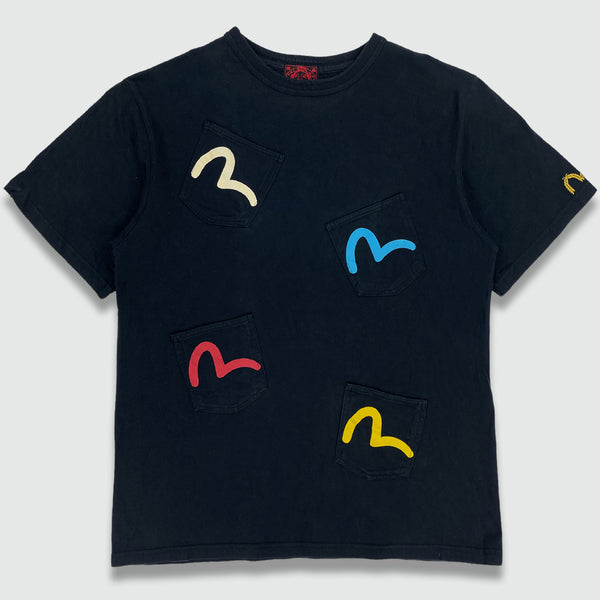 Japan multipocket evisu t shirt donna EVISU エヴィス MANY POCKET JEANS ストレートパンツ 30 デニム IDG 1457 古着の販売・通販なら
