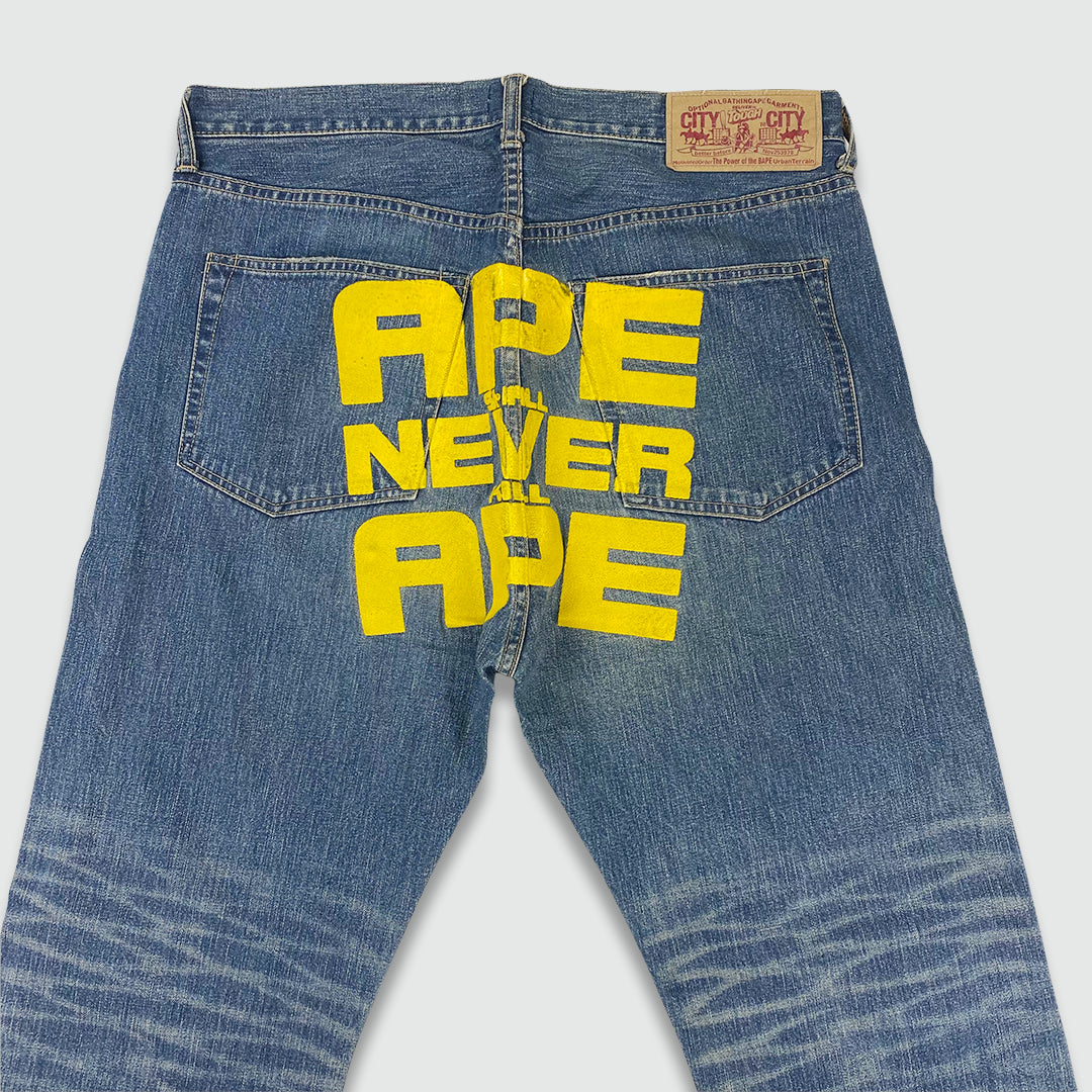 Bape 'Ape Shall Never Kill Ape' Jeans (W34 L34)