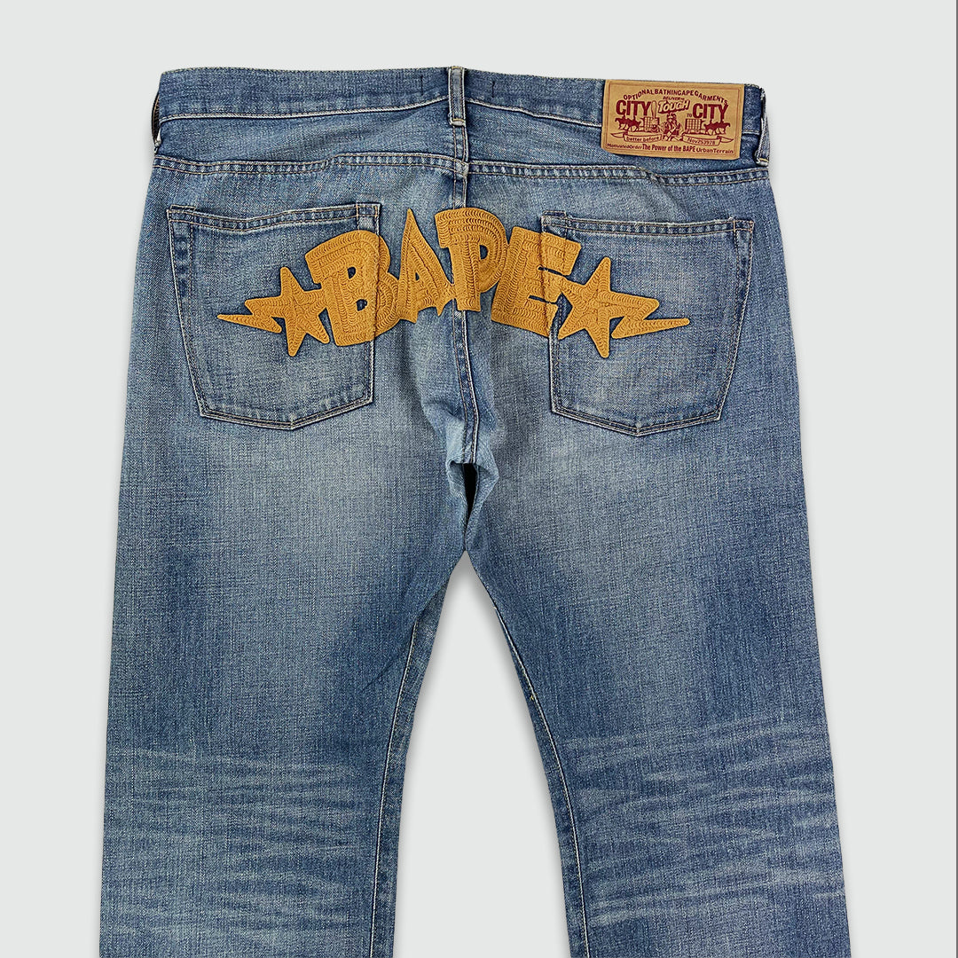 Bape Embroidered Jeans (W36 L32)