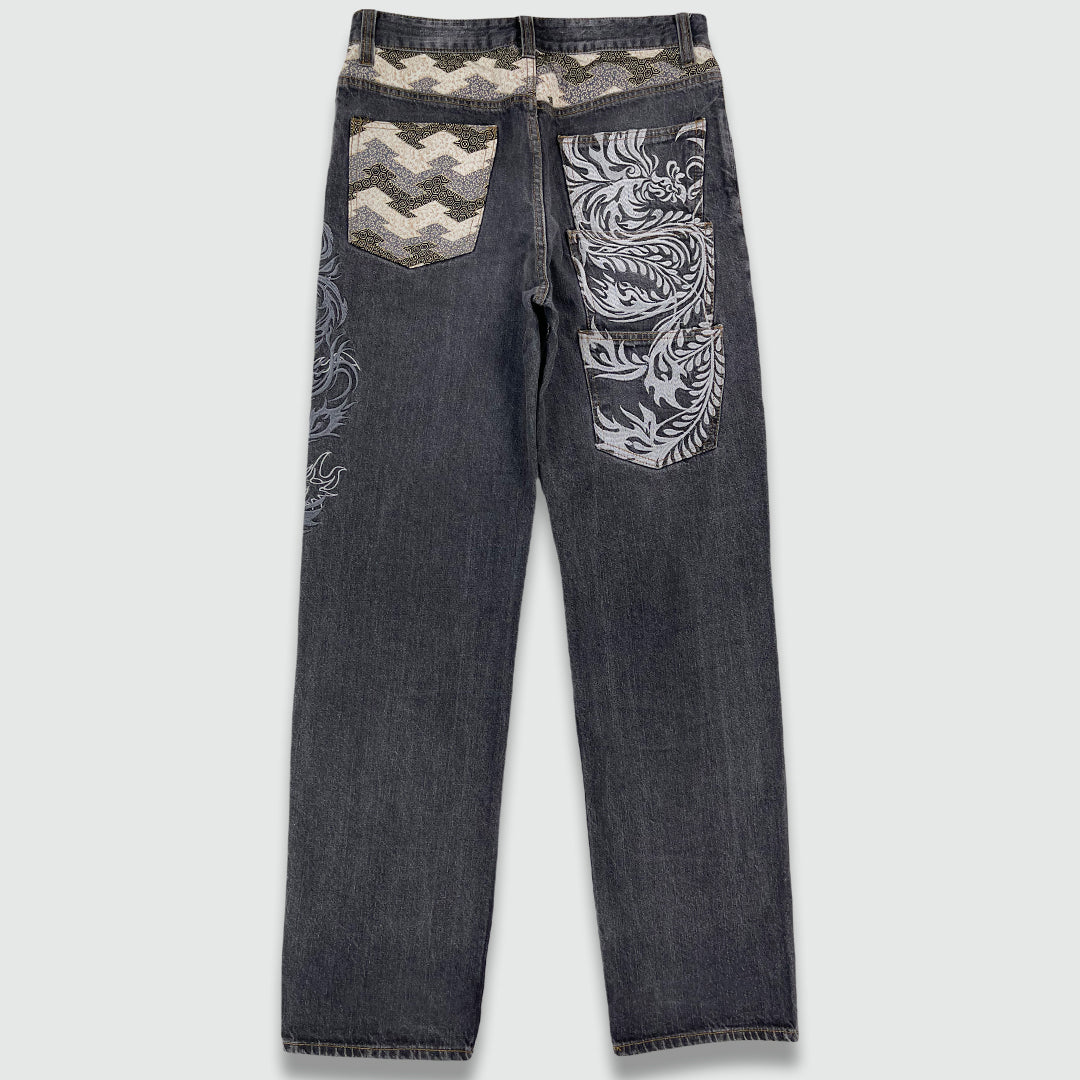 Dragon Embroidered Jeans (W32 L33)