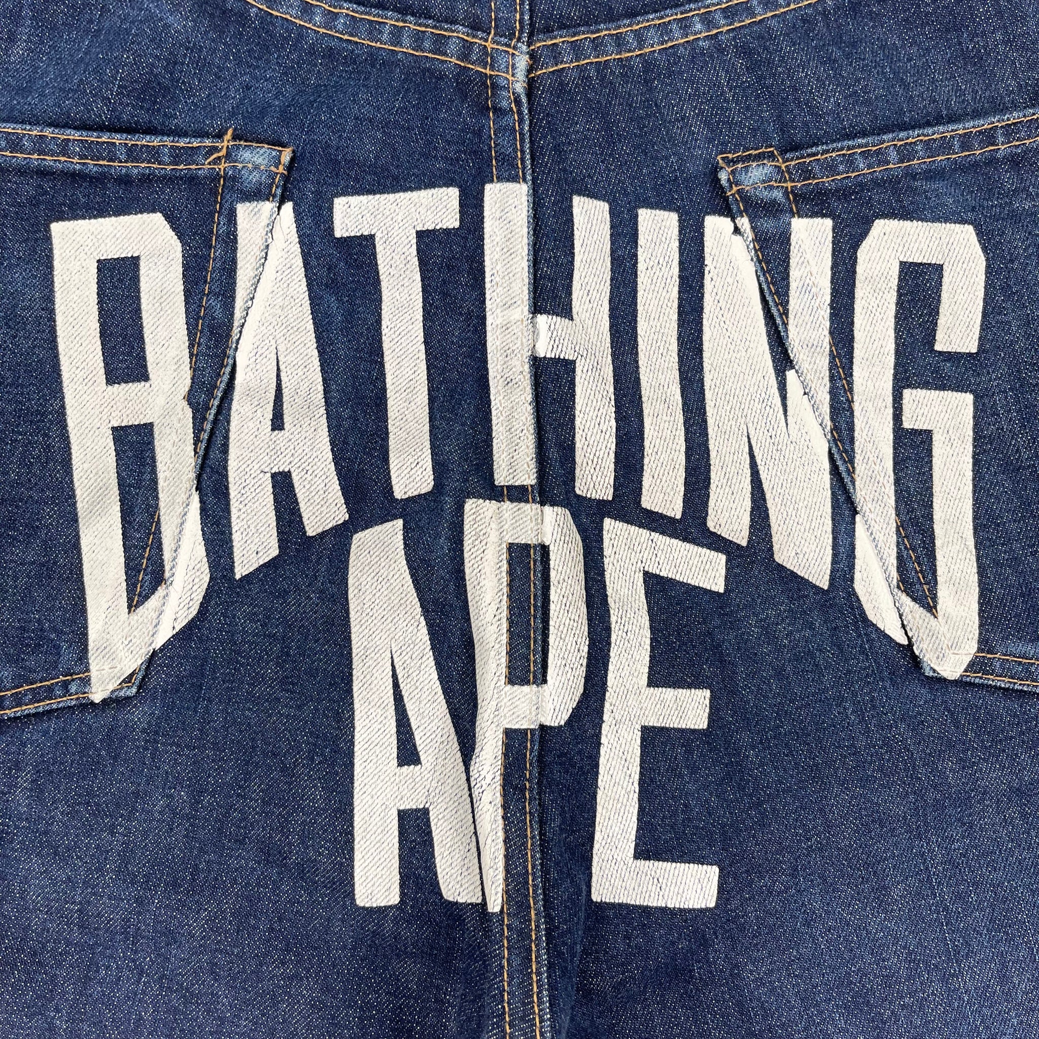 Bape 'Bathing Ape' Denim Shorts (W34)