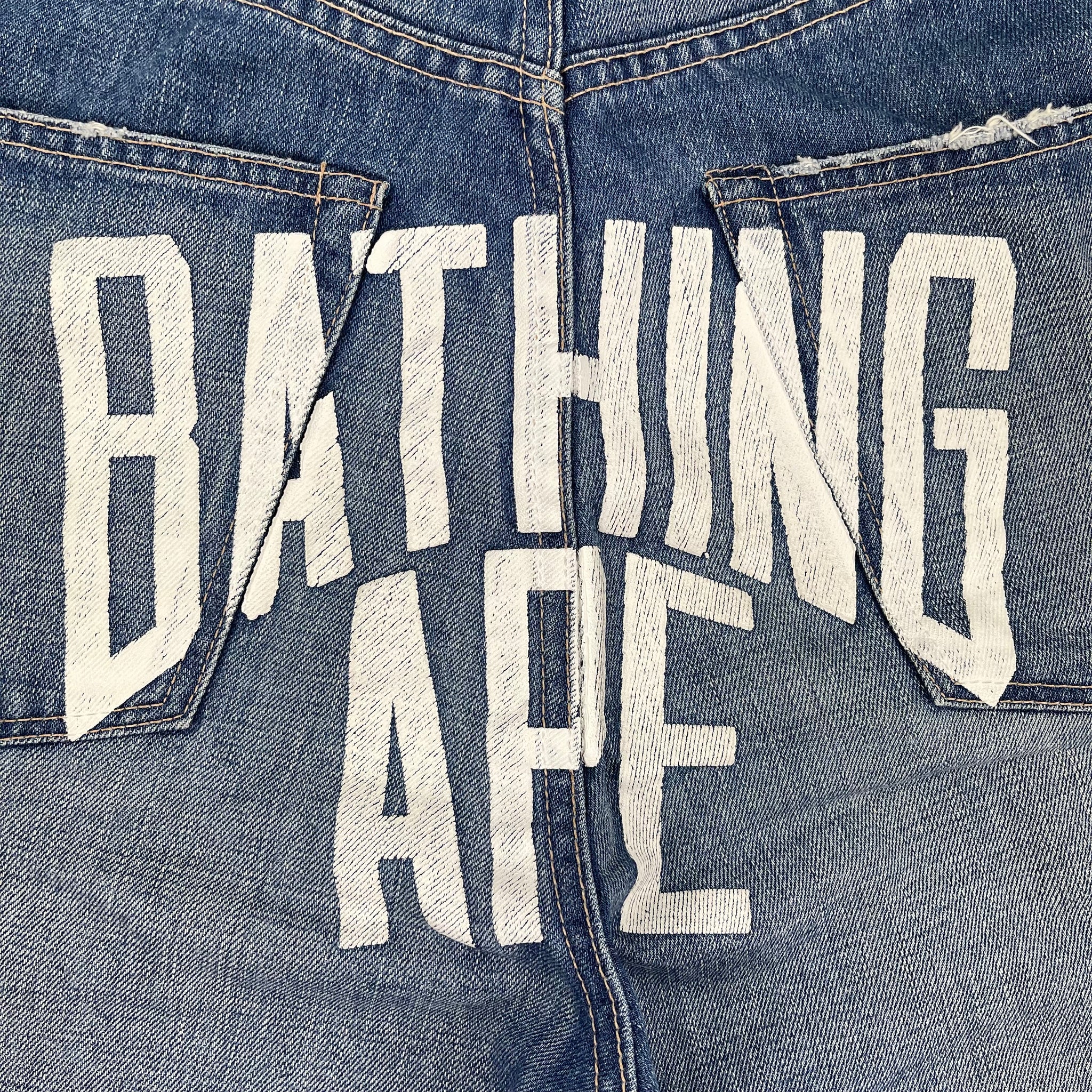 Bape 'Bathing Ape' Denim Shorts (W32)