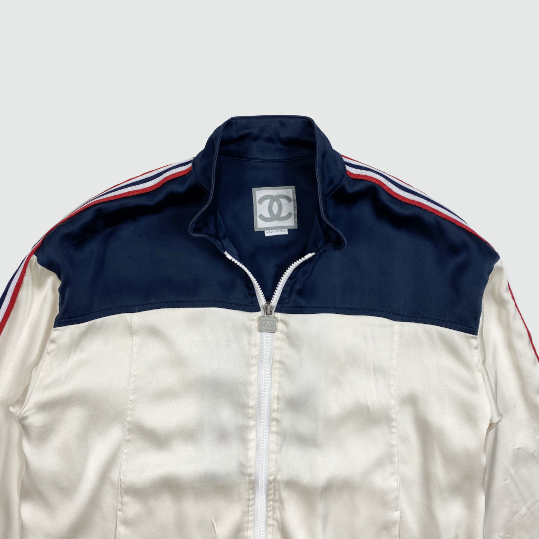 SS 2002 Chanel Silk Bomber Jacket