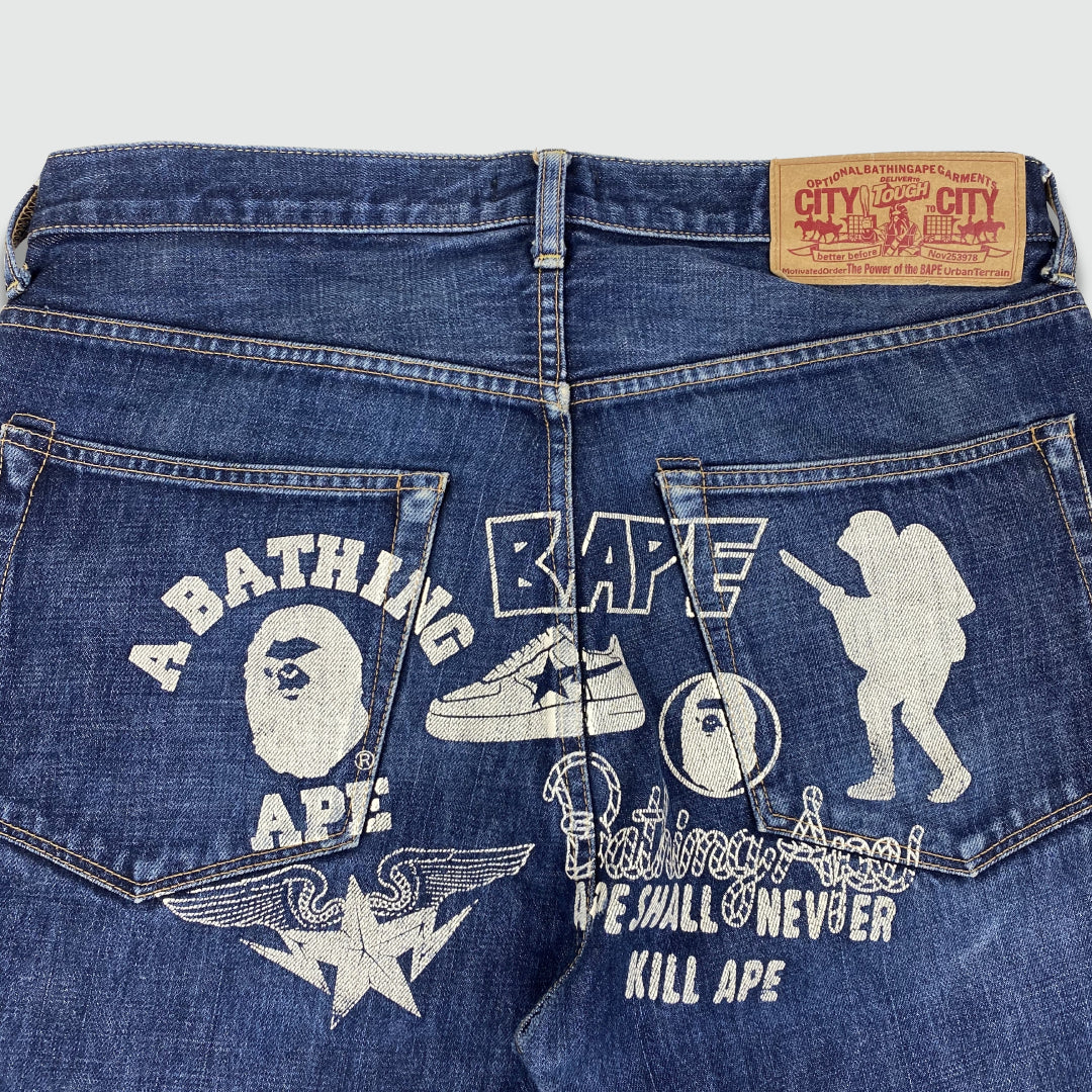 Bape Multi-Logo Jeans (W34 L32)