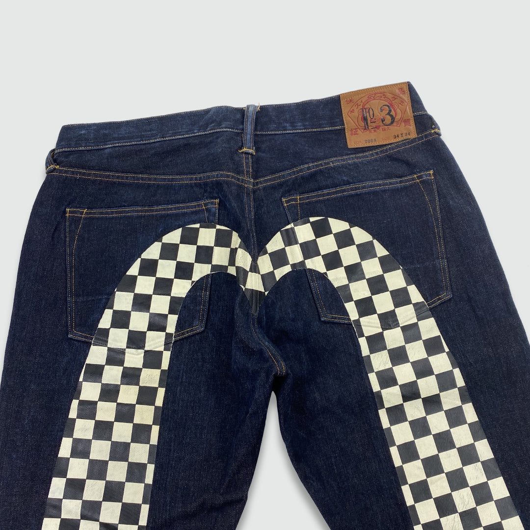 Evisu Checkerboard Daicock Jeans (W34 L32)