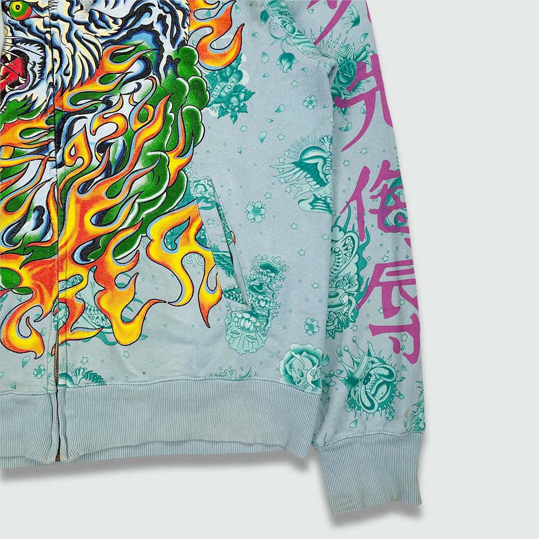 Ed Hardy All Over Print Hoodie (L)