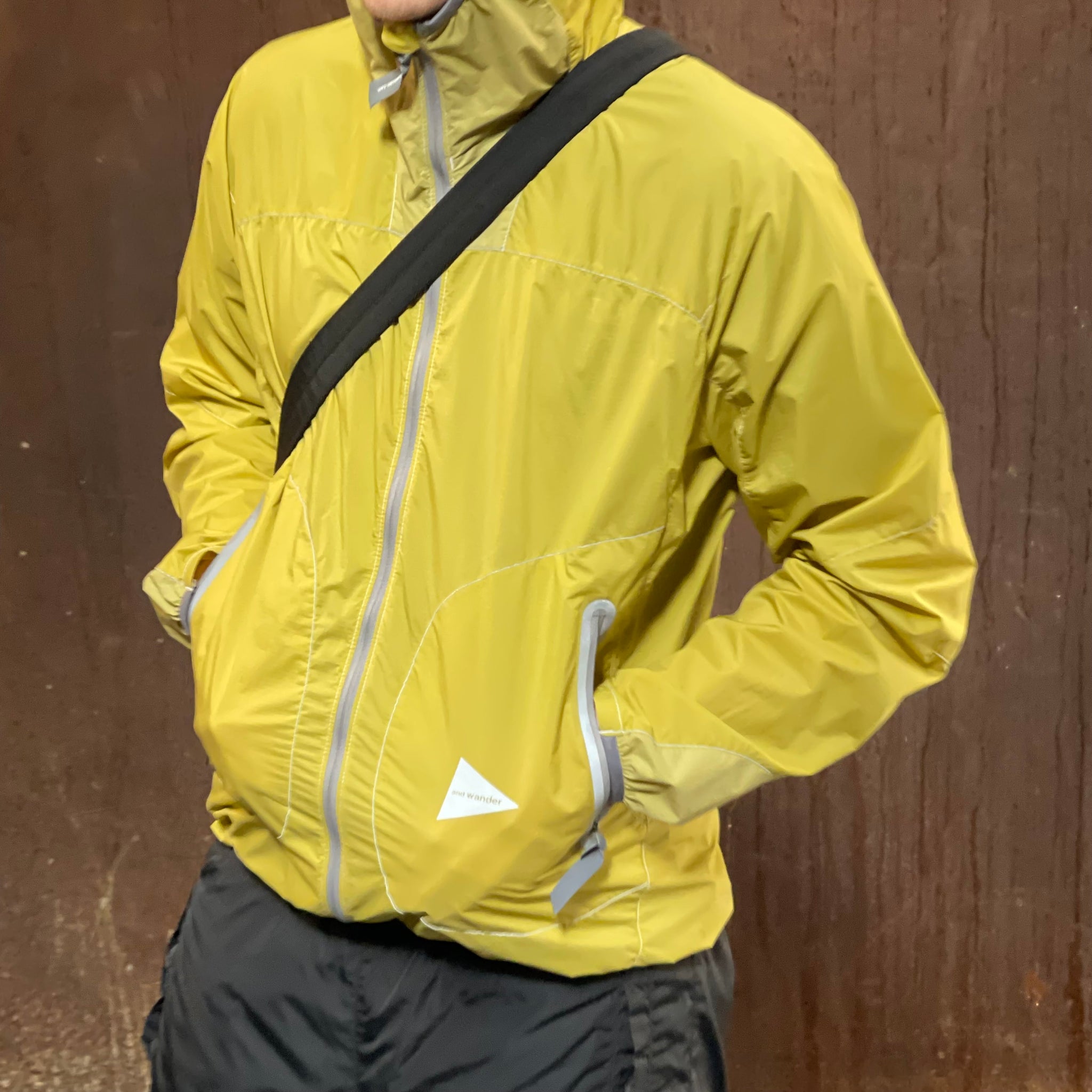 And Wander - Weave Windy Ripstop Hooded Jacket - Yellow and Wander