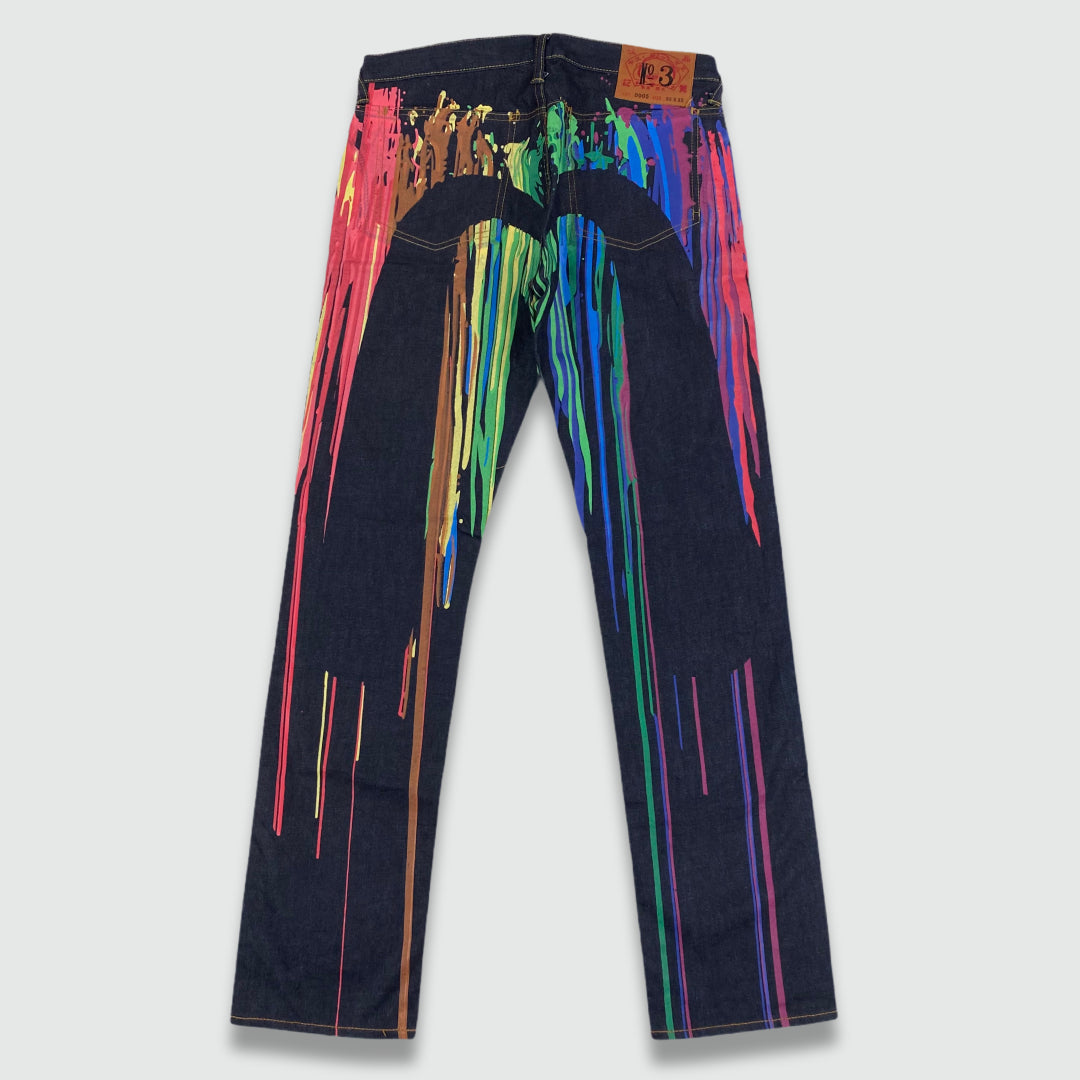 Evisu Paint Daicock Jeans (W32 L32)