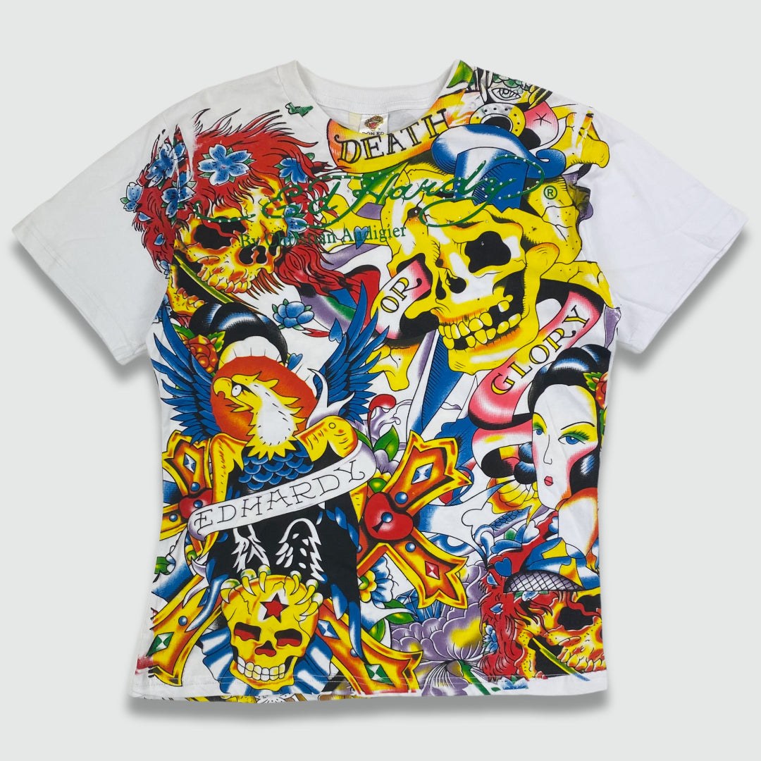 Ed Hardy All Over Print T Shirt (L)