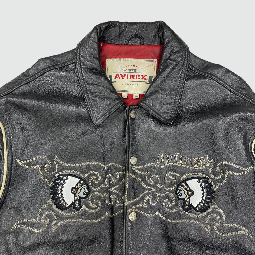 Avirex Leather Jacket (XXL)