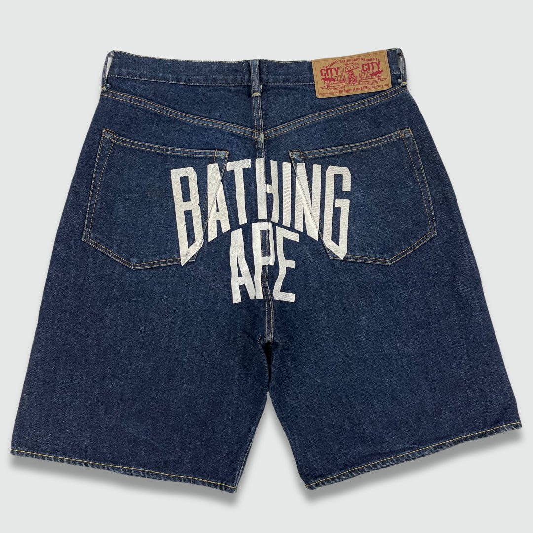 Bape 'Bathing Ape' Denim Shorts (W32)