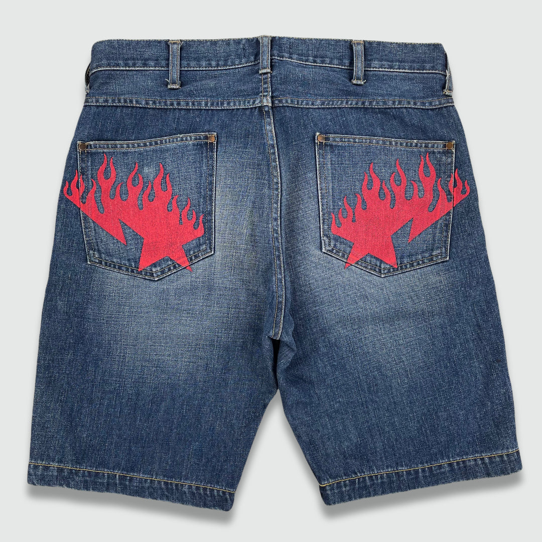 Bape Flame Sta Denim Shorts (W33)