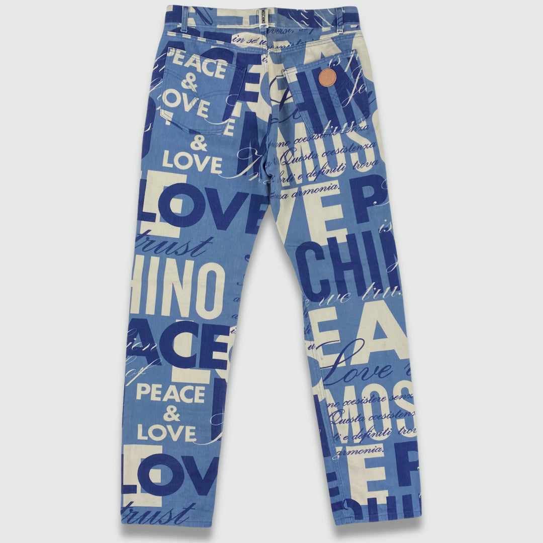 Moschino 'Peace & Love' Jeans (W34 L33)